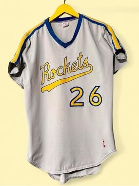 Vintage 80s Rawlings Rockets Jersey | Made in USA | Size 46 /Large